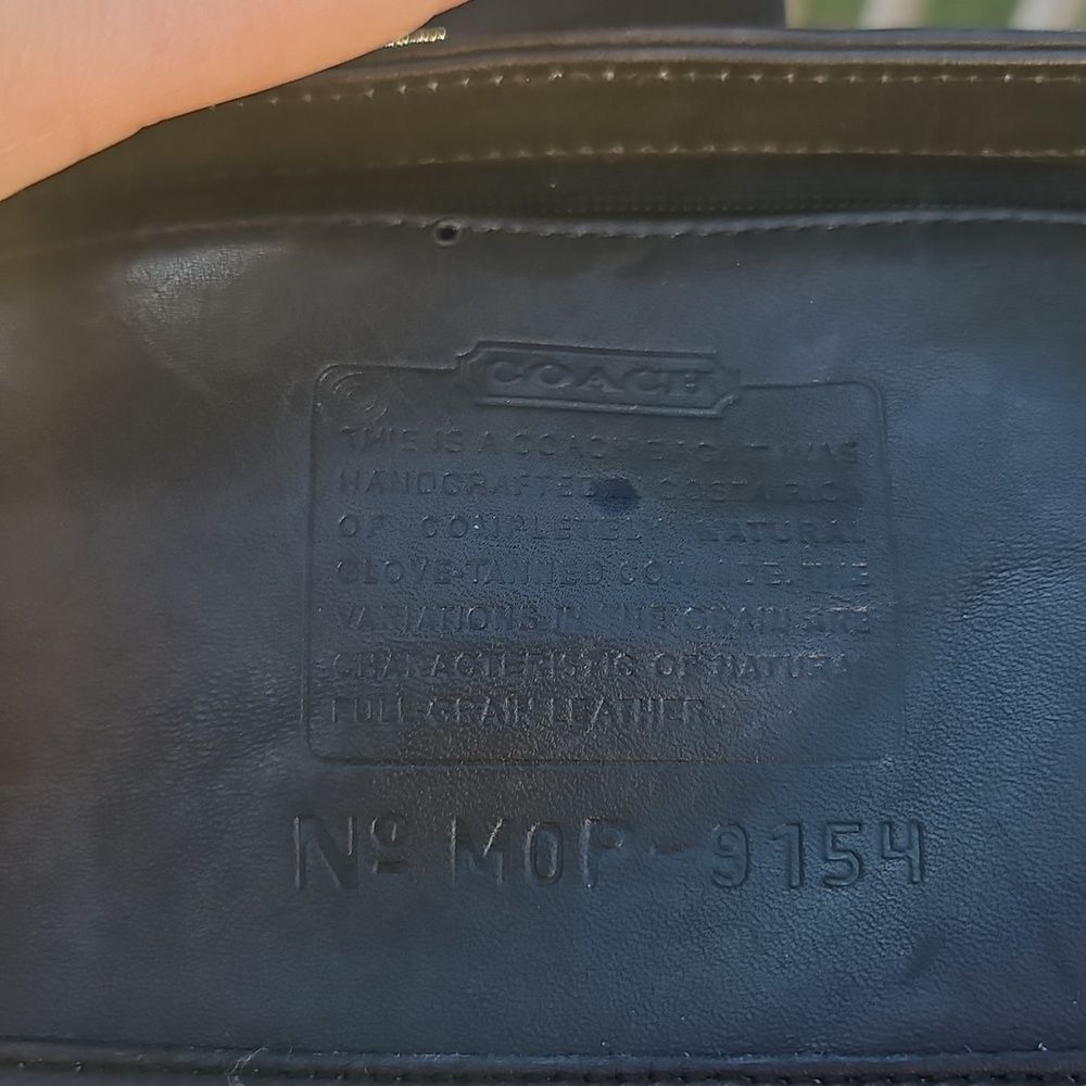Coach Vintage Leather Shoulder Bag 9154 Black Adjustable Crossbody Clutch - Picture 7 of 8